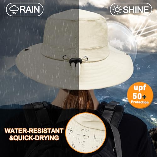 Sun Hats for Men Women Fishing Hat UPF 50+ Quick Dry Foldable Bucket Hat Adjustable Safari Hat for Beach Hiking - Image 6