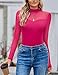 Avidlove Long Sleeve Bodysuits for Women Mock Neck Sheer Mesh Sleeve Bodysuit Double Lined Leotards Shirt Going Out Top