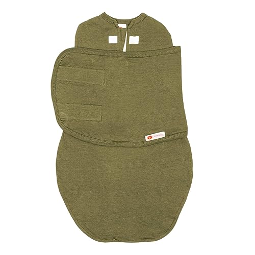 Image of embé 2-Way Starter Baby Swaddle, Newborn Swaddle Sack, Zip, Hook & Loop Baby Wrap, Hip Healthy, Infant, 6-14 lbs, 0-3 Months - Moss