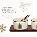 Portmeirion Spode Christmas Tree Holiday Serving Dishes - 7-Piece Set, Beige/Green, Ceramic Serving Bowl - Dip Bowls - Holiday Dinnerware, Dishwasher and Microwave Safe, Festive Tableware