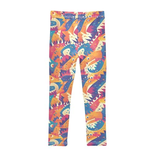 KLL Dino Pattern Toddler Girls' Leggings Fashion Full Length Leg Yoga Pants Gym2