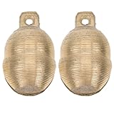 Operitacx 2個 ペット用純ベル 軽量耐久 犬猫用首輪飾り 小型カウベル 羊牛装飾用 鈴音響く クラフト対応