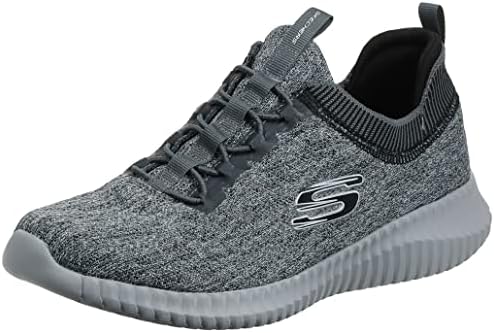 Skechers mens Elite Flex Hartnell Fashion Sneaker, Gray/Black, 12 US
