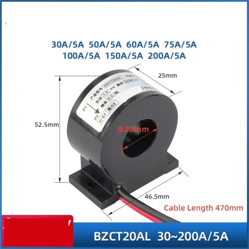 Transformador de corriente BZCT20AGL CA 75A/5A de tipo anillo para mediciones de bajo voltaje 2