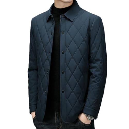 Veste matelassée fine en coton pour homme au motif diamant chic