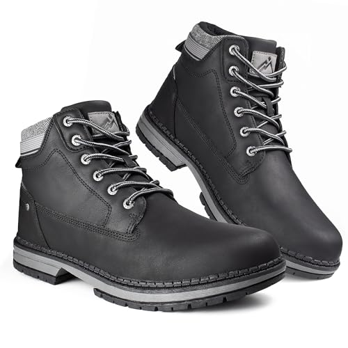 Image of CC-Los Men's Ankle Chukka Work Boots Durable Outdoor Comfort with Anti-Slip Sole Cushioned Support Size Black 11.5