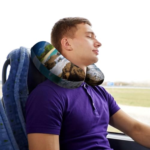 Almohada de espuma viscoelástica para viaje tamaño único miniatura 7