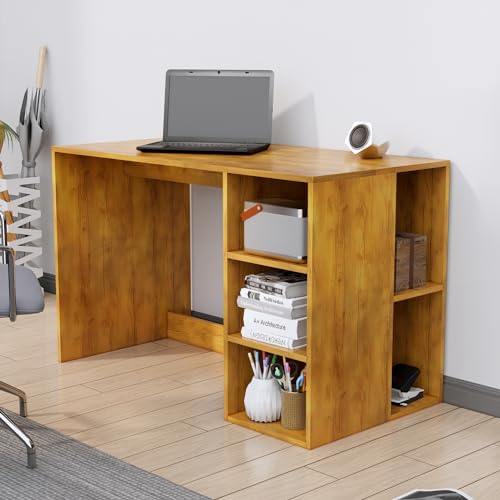 Image of Bniture Wooden Study Table for Home with Bottom Storage | Engineered Wood Study Table with Book Shelf | Multi Purpose Computer Desk for Writing | Laptop Table for Office & Home | Giant Wood