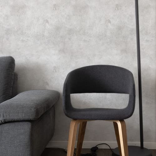 Papel De Parede Adesivo Cimento Queimado Cinza Claro Rolo 3m