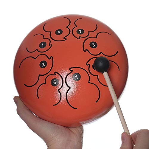 Tambor de lengua de acero de 8 pulgadas con libro y pegatinas miniatura 3