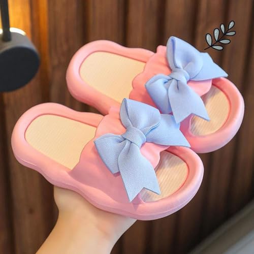 Girls Slippers Kids Toddler Cloud Slides Cute Bowknot Slip On Slide Sandals Comfort Non-Slip Soft Sole Casual Flats2