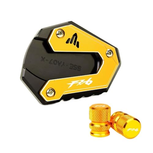 Extension béquille FZ6 et bouchons de valve pour roadster Yamaha FZ6-S2