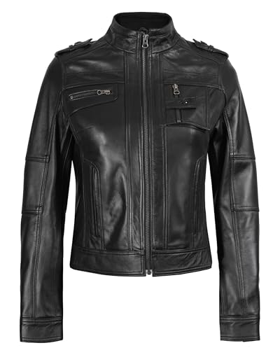 fjackets Women's Leather Jacket - Real Lambskin Stylish Leather Jackets For Womens Casual Leather Jacket Women For All Season3