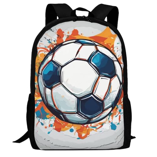 Native Soccer Backpack for Women Men, Lightweight Adjustable Black Backpack for Travel Outdoor Sports