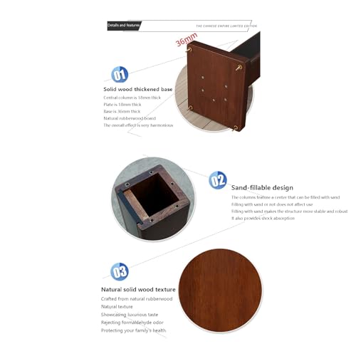 Soportes para altavoces que eliminan vibraciones con base de madera doble capa 80cm 5