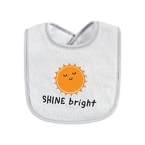 Image of Hudson Baby Unisex Baby Cotton Terry Drooler Bibs with Fiber Filling, Galactic Explorer, One Size