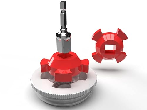 Herramienta de apertura de tambor de barril Bung Wrench Juego de 4 unidades Alimentado por 12 pulgada de enchufe de accionamiento o trinquete, se