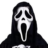 GNALIA Ghostface, Máscara De Halloween Blanca, Talla Única Para Adulto, Terror Y Fantasmas, Para Fiestas Temáticas, Juegos De Rol Y Coleccionismo