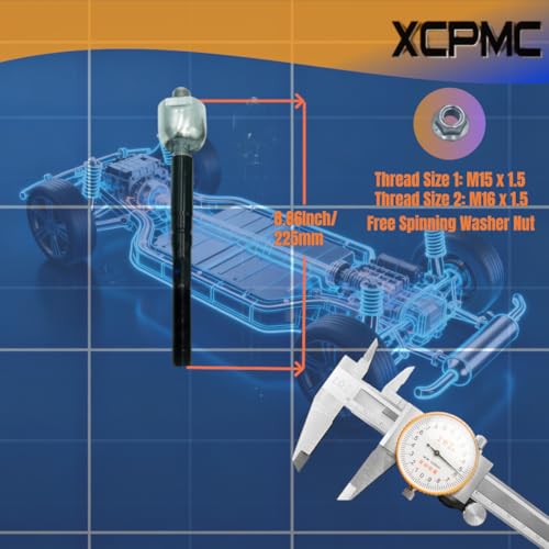XCPMC EV801497 Front Inner Tie Rod End Kit 2 PcsToyota Camry 2012-2017 ES300h ES350 Avalon Steering Left & Right Automotive Replacement Parts Black by XCPMC - Image 3