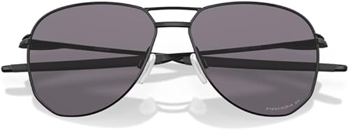 Miniatura 5 de Oakley Gafas de sol para hombre, montura negra satinada, lentes polarizadas gris Prizm, 57MM