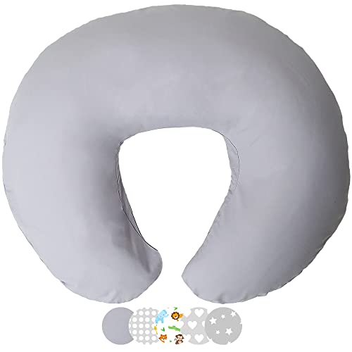 Image of Niimo Nursing Pillow - 100% Cotton Breastfeeding Pillow Cover, Ergonomic Nursing Pillows for Breastfeeding, Machine-Washable Baby Pillow, Breastfeeding Pillows & Breastfeeding Essentials