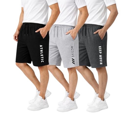 Image of KART BLACK Men's Regular Fit Shorts with Pocket /Casual Knit Shorts /Combo Pack of 3 /Summer Shorts