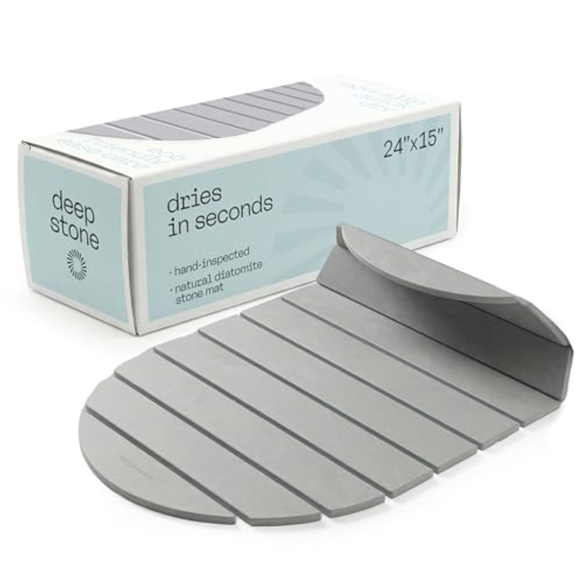 Light Grey Diatomite Foldable Bath Mat