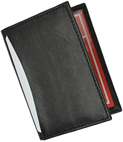 Marshal Slim Thin Leather Credit Card ID Mini Wallet Holder Bifold Driver's License Safe