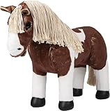 LeMieux Toy Pony Flash for Kids - Brown Skewbald - Soft Coat - Flexible - Pretend Play - Stuffed Animal Horse - Gift for Kids - Suitable for Ages 3 Years +