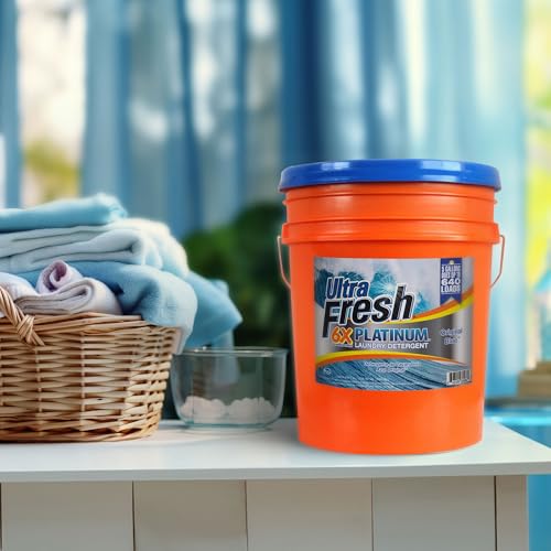Image of Ultra Fresh 5 Gallon Liquid Laundry Detergent Washing Soap for All Machine Types, 6X Platinum, Up to 640 Loads, Fresh Breeze