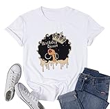 KIDDAD Birthday Shirts Women Birthday Queen Graphic T-Shirt Funny Short Sleeve Birthday Party Tee To