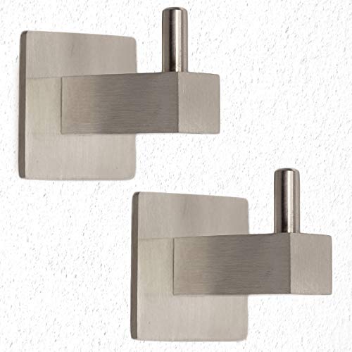 2 Kleiderhaken EDELSTAHL gebürstet Garderobenhaken Wandhaken Haken