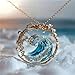 Ocean's Oath Jewelry Set - Wave Necklace, Earrings, Ring - Women's Summer Beach Gift