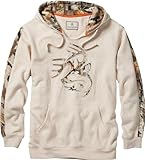 Legendary Whitetails Mens Camo Pullover Hoodie Hunting Sweatshirt, Oat Heather, LRG