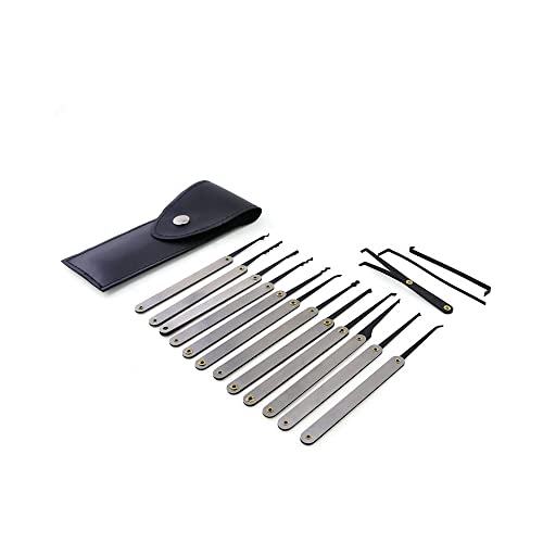 QiDAi Pick Training Kit 4 in 1 Transparent Lock with Lockpick Gun,Tension Wrench,15pcs Lock Pick Hook,Best Practice Set for Beginner - Image 2