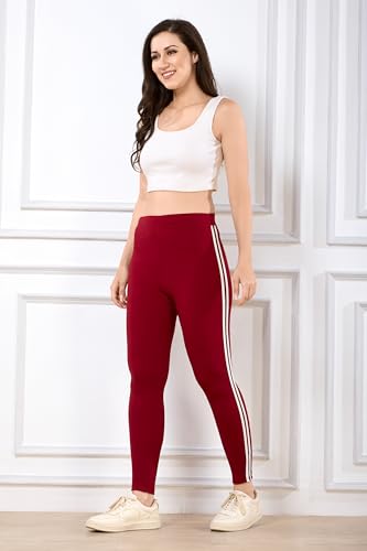 Image of TRASA Women's and Girls Skinny Fit Gym High Waist, Workout Trackpants 4 Way Stretch Yoga Pants, Available Sizes:- S,M,L,XL,2XL,3XL