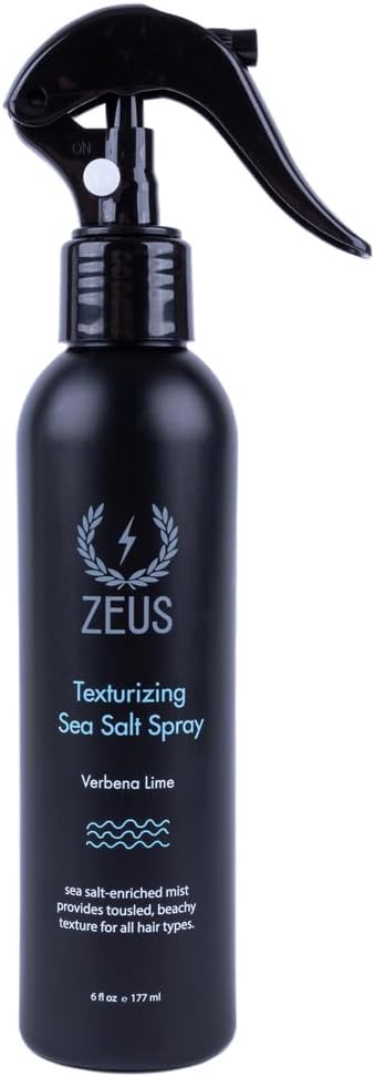 ZEUS Texturizing Sea Salt Hair Spray, Professional Volumizing & Styling Mist, Enhance Texture & Volume for Effortless Beachy Hair & Beard, Lightweight Hold & Matte Finish (Made in USA)