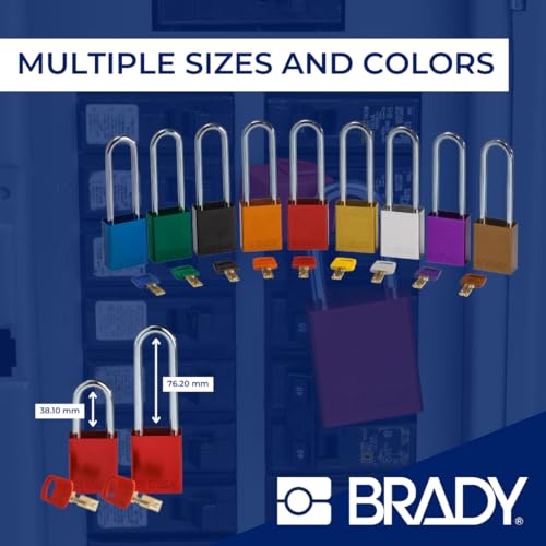 Cadenas de consignation SafeKey Brady alu vert clé différente - 8