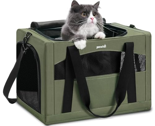 pecute Cat Carrier Stable, Pet Carrier Breathable and Portable, Cat
