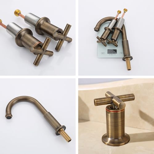 Robinet lavabo 3 trous mitigeur haut de gamme avec bec orientable et double commande de précision - 7