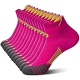 PAPLUS Ankle Compression Socks for Men and Women 2/4/6 Pairs, Low Cut Compression Running Socks with Ankle Support