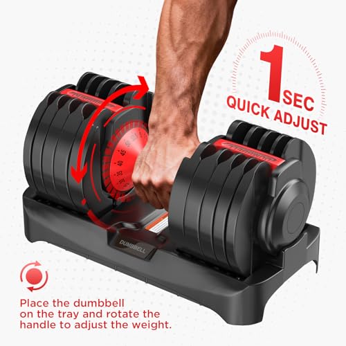 Image of Adjustable Dumbbells Set of 2 for Home Gym Fitness Free Weights Set