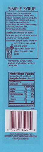 Master Of Mixes, Cocktail Essentials, Simple Syrup, 12.7 Fl Oz #TOP1