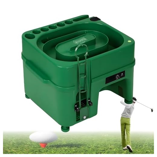 XNZJHPP Golf Launch Monitor with Auto Ball Dispenser, Indoor Simulator & Swing Trainer - 6 Club Sockets for Enhanced Practice & Accuracy