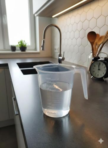 Ölçü Kabı, 1 L Şeffaf Mutfaktaki Sağ Kolunuz 1000 ml Hassas Ölçekli Karıştırma ve Ölçü Sürahisi