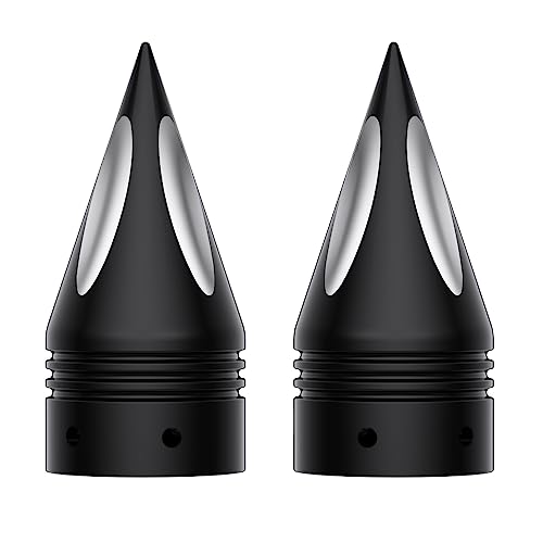 Advanblack 3.6? Axle Nut Covers Caps, Front CNC Axle Nut Covers Caps Compatible for Harley Touring Softail Road King Street Electra Glide Fat Boy Iron 883