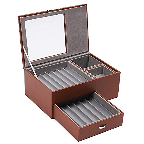 Loyalheartdy 16 Slots Leather Pen Display Box Pen Collector Case With Transparent Window #TOP28