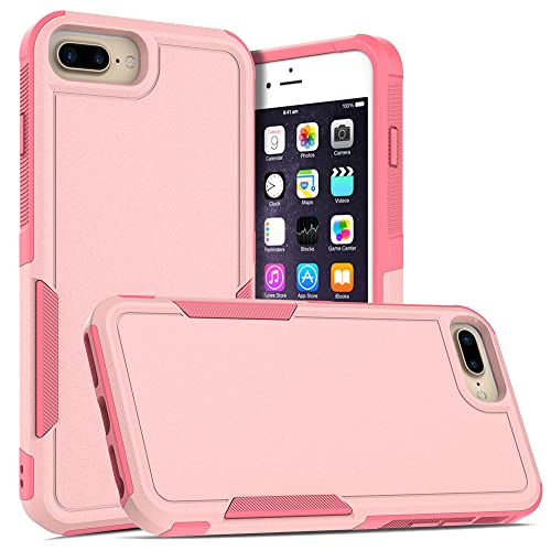 WOGROO Case for iPhone 8 Plus, iPhone 7 Plus Case 5.5 inch, Shockproof, Strong and Durable Phone Protective Case, Pink