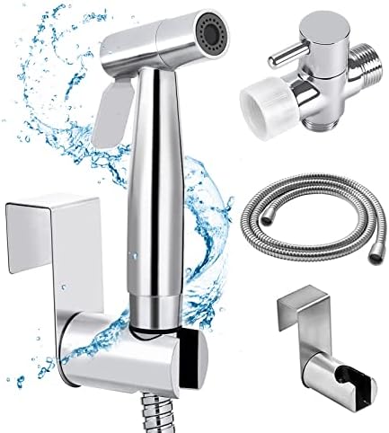 Bidet Sprayer for Toilet,Handheld Sprayer Kit with Premium Stainless Steel Hose,Guamar Cloth Diaper Sprayer Set Muslim Shower Adjustable Jet Spray for Personal Hygiene,Easy Install