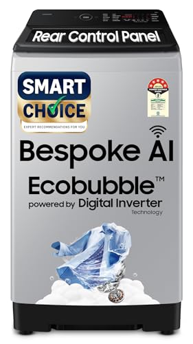 Samsung Smart Choice 10 Kg, 5 Star, AI Wash, AI Energy Mode, Wi-Fi, Ecobubble, AI VRT+, Soft Closing Door, Digital Inverter, Fully-Automatic Top Load Washing Machine (WA80F10E2LTL, Lavender Gray)